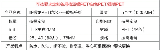 PVC合成標簽紙