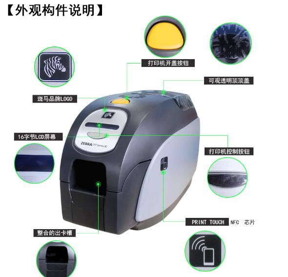 斑馬證卡打印機說明圖